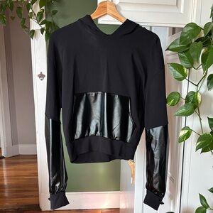 Noli Faux Leather Sweatshirt